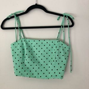 Zara polka dot crop too
